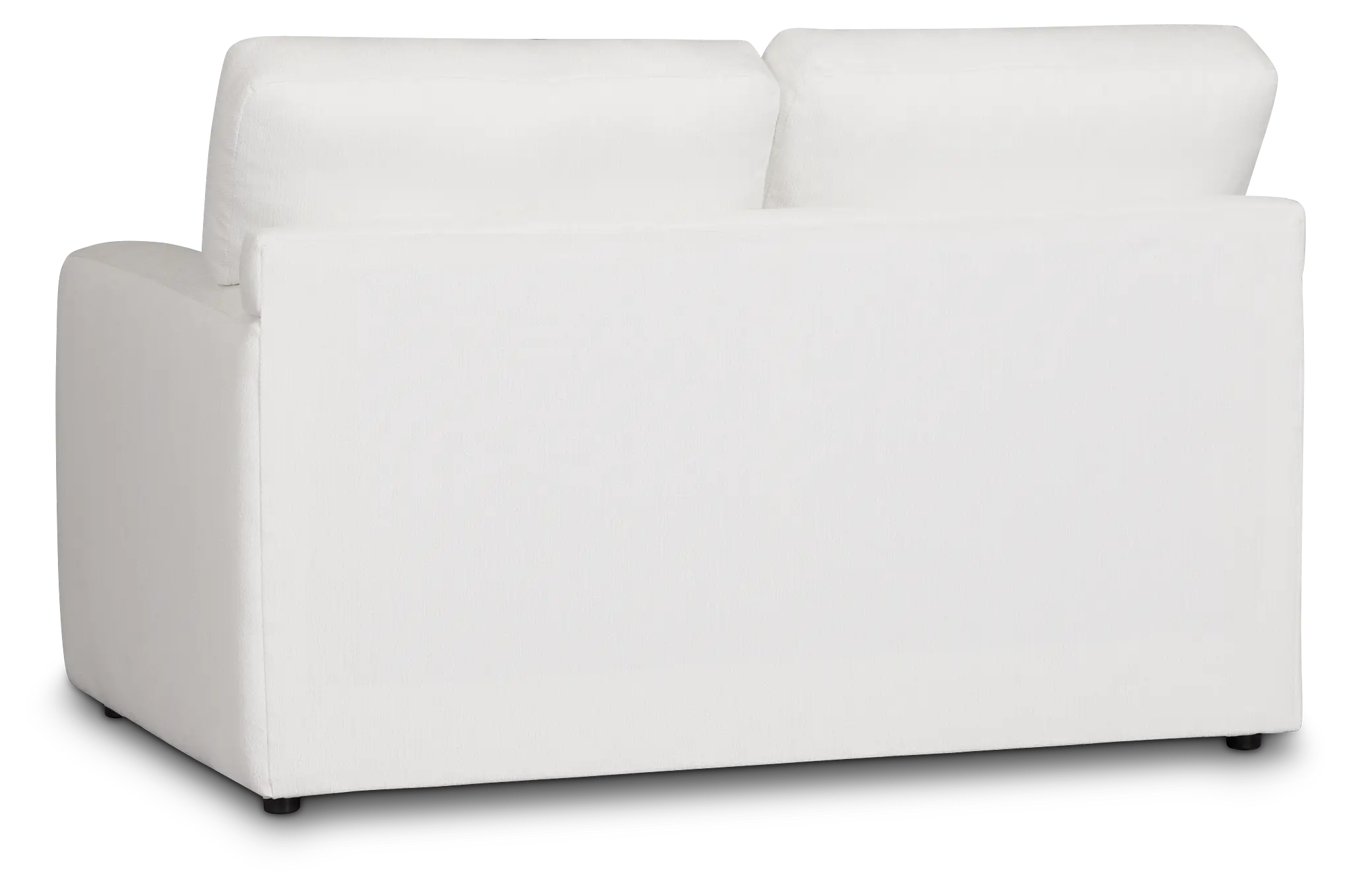 Rhodes White Fabric Loveseat Rhodes White Fabric Loveseat