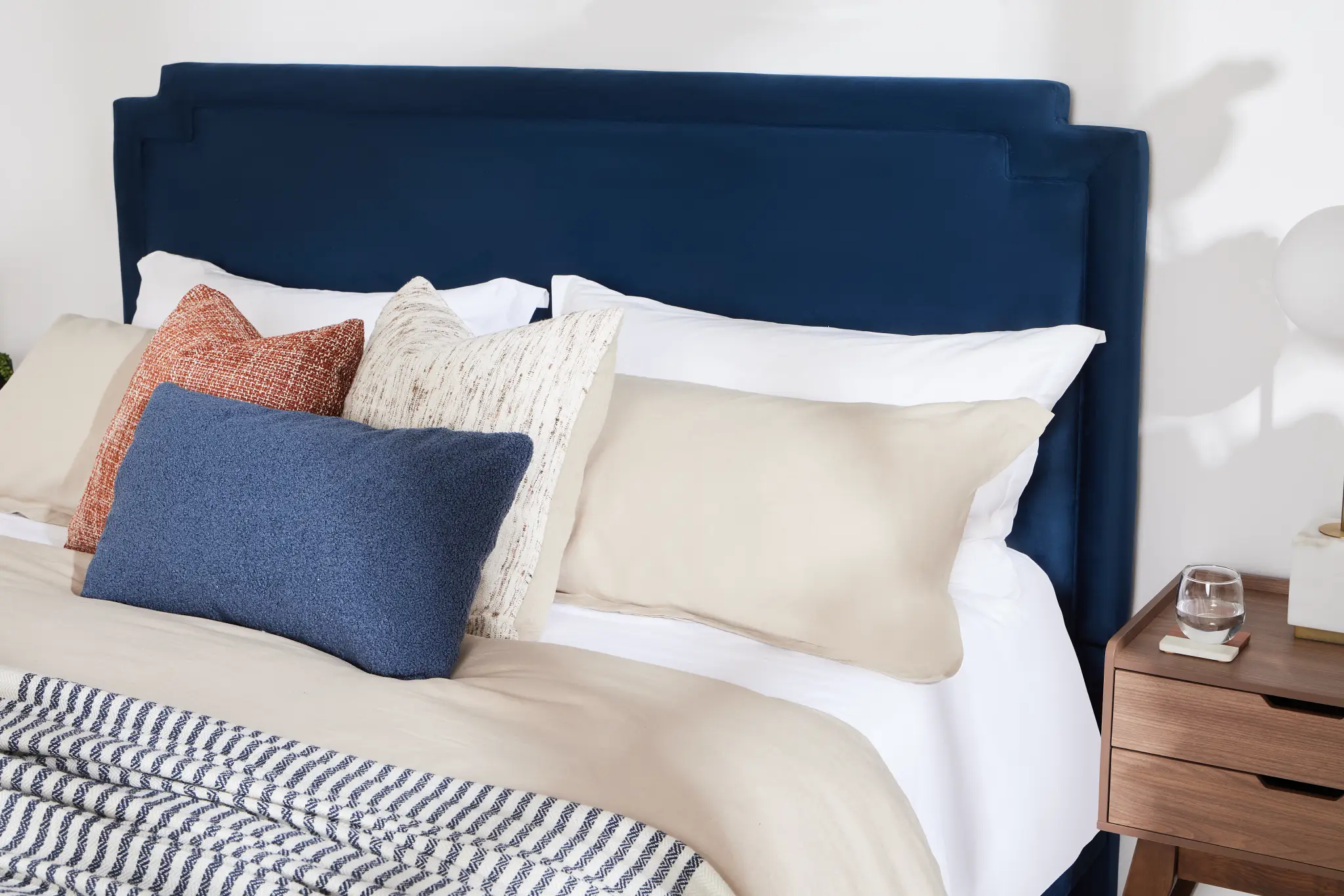 Whitney Dark Blue Uph Platform Bed Whitney Dark Blue Uph Platform Bed