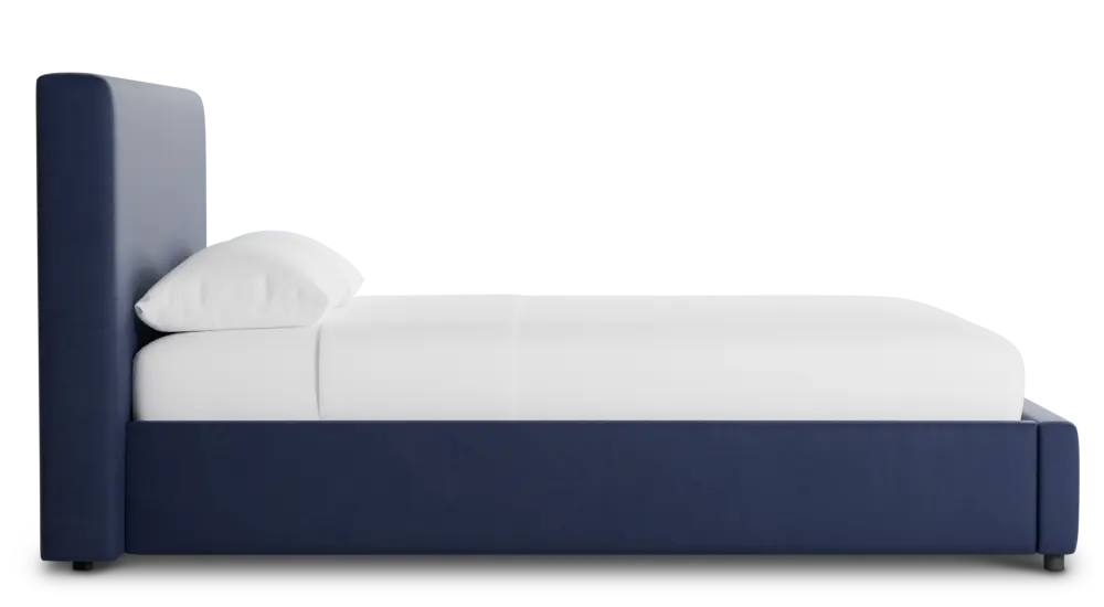 Grayton Joya Dark Blue 44" Upholstered Platform Bed Grayton Joya Dark Blue 44" Upholstered Platform Bed