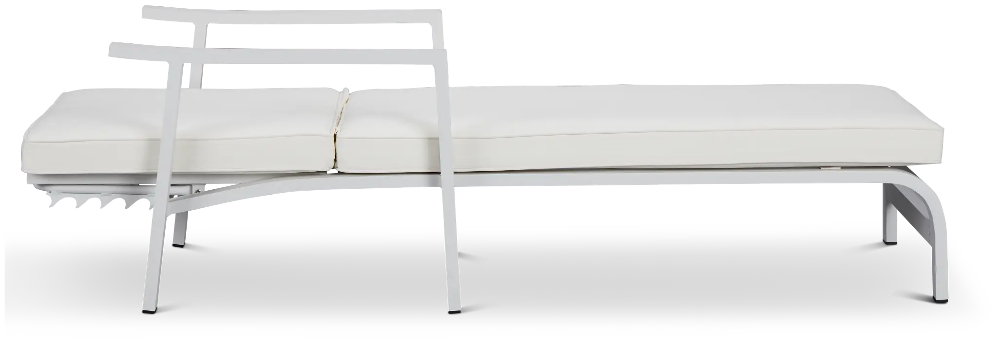 Bahama White Aluminum Cushioned Chaise Bahama White Aluminum Cushioned Chaise