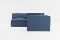 Destin Revenue Dark Blue Fabric 4-piece Modular Sectional
