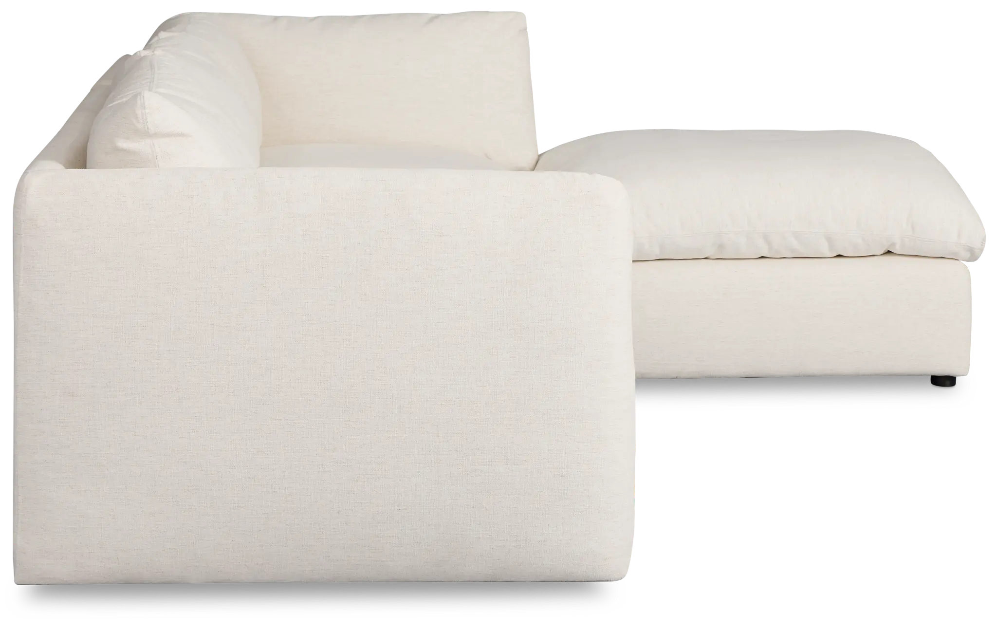 Serena White Fabric 4-piece Left Facing Bumper Sectional Serena White Fabric 4-piece Left Facing Bumper Sectional