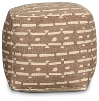 Pali Gray Accent Pouf