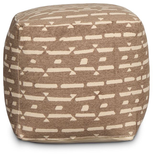 Pali Gray Accent Pouf