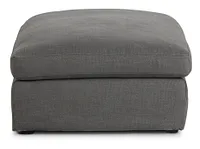 Willow Gray Fabric Ottoman