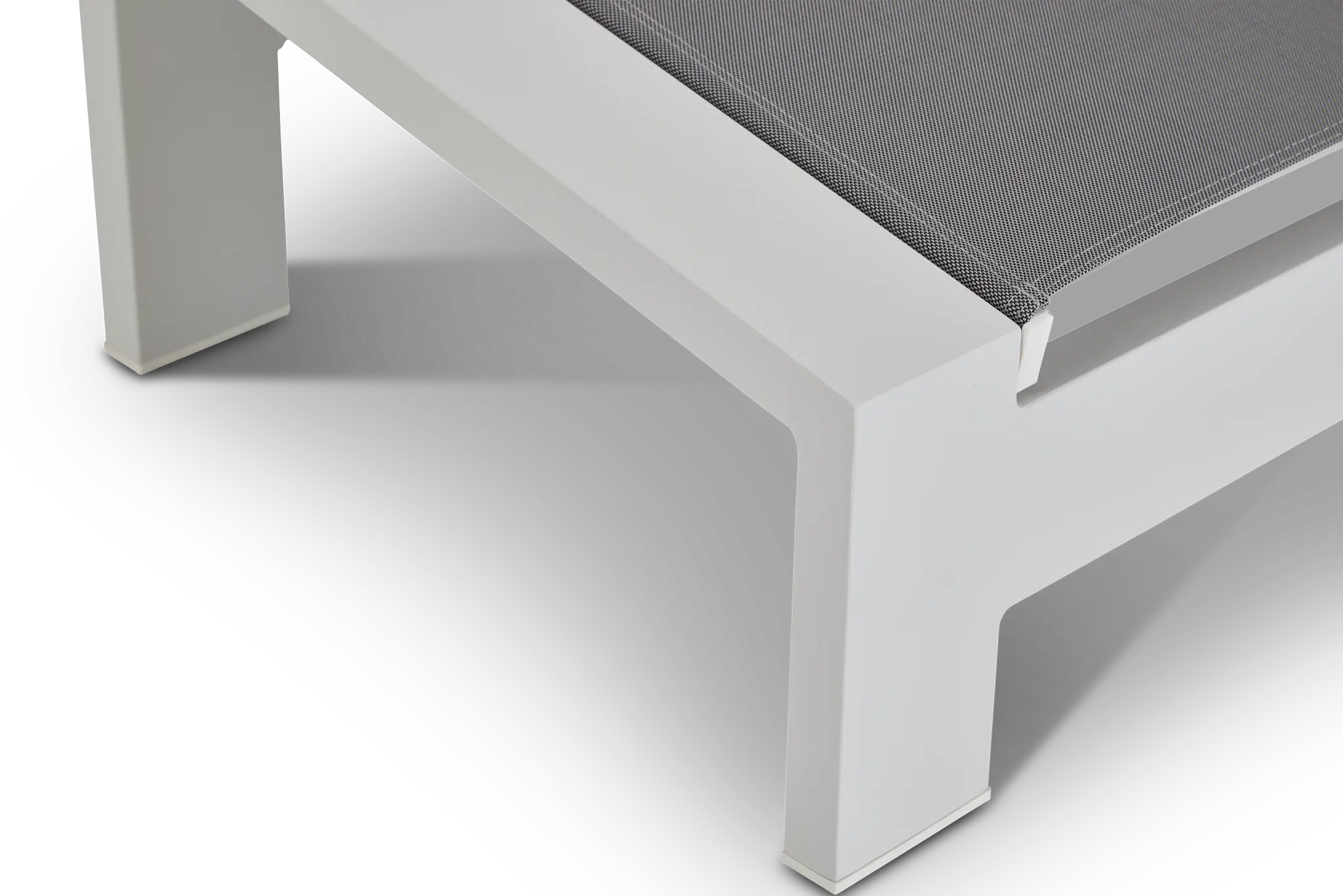 Linear White Ledge Pool Ottoman Linear White Ledge Pool Ottoman