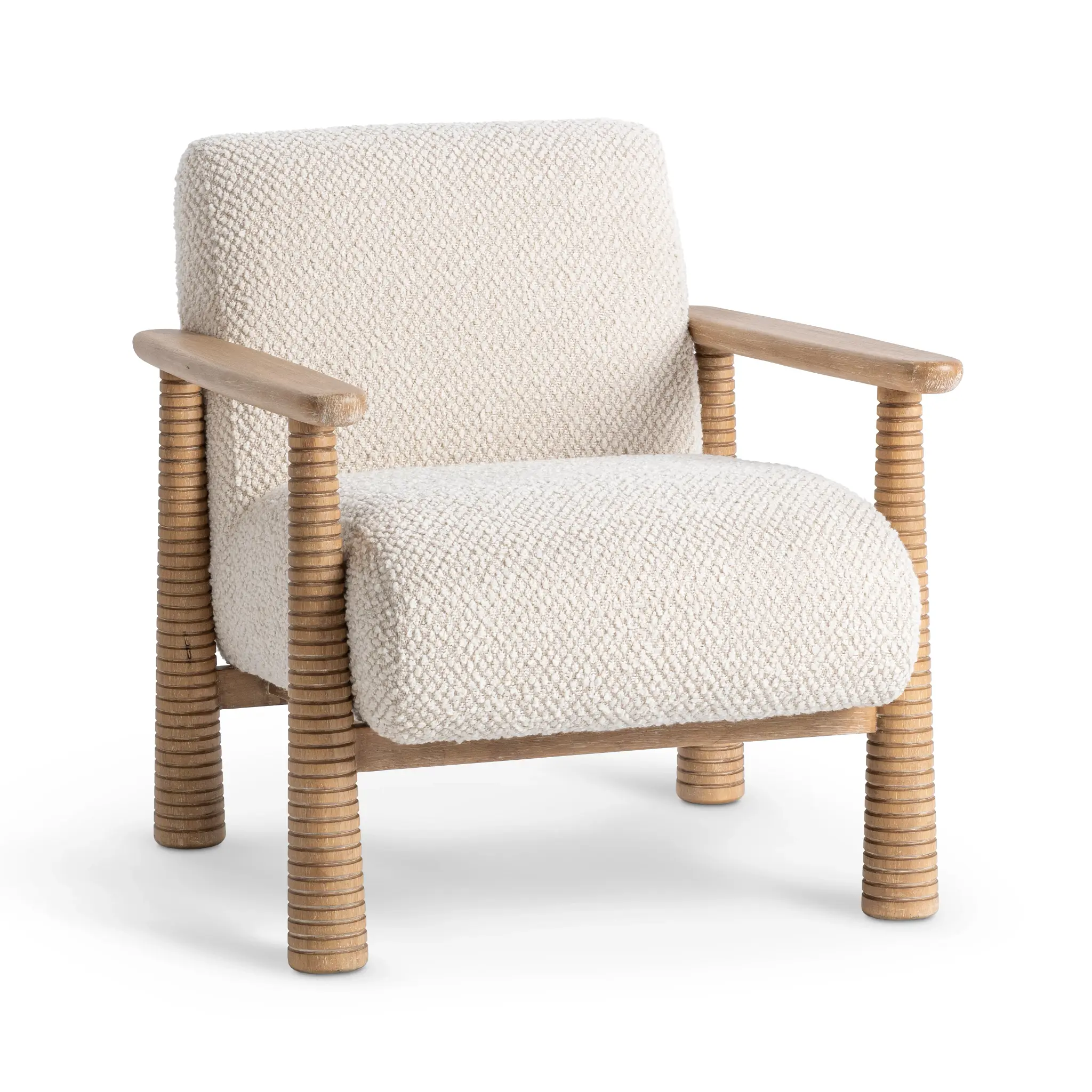 Cozy Beige Fabric Accent Chair Cozy Beige Fabric Accent Chair