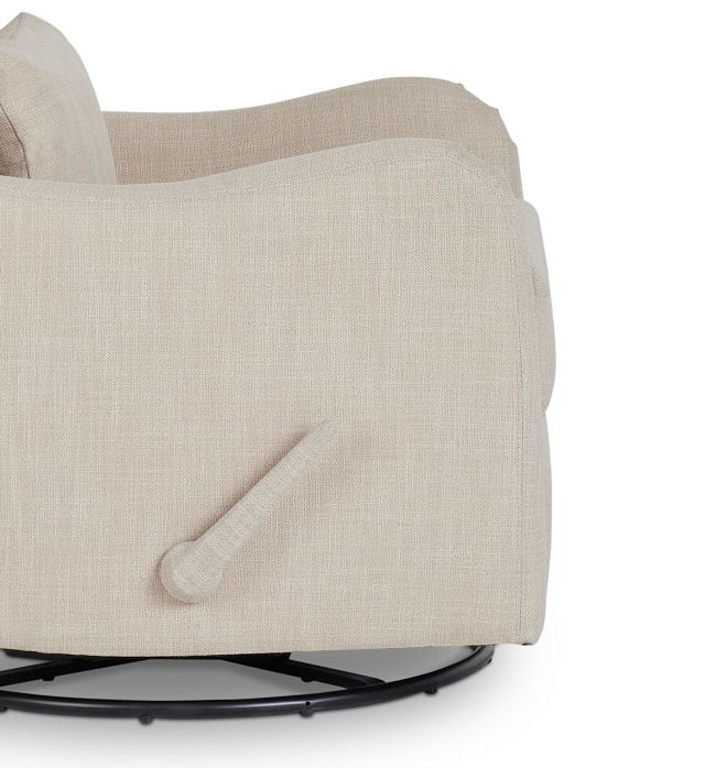 Georgia Khaki Fabric Swivel Glider Recliner