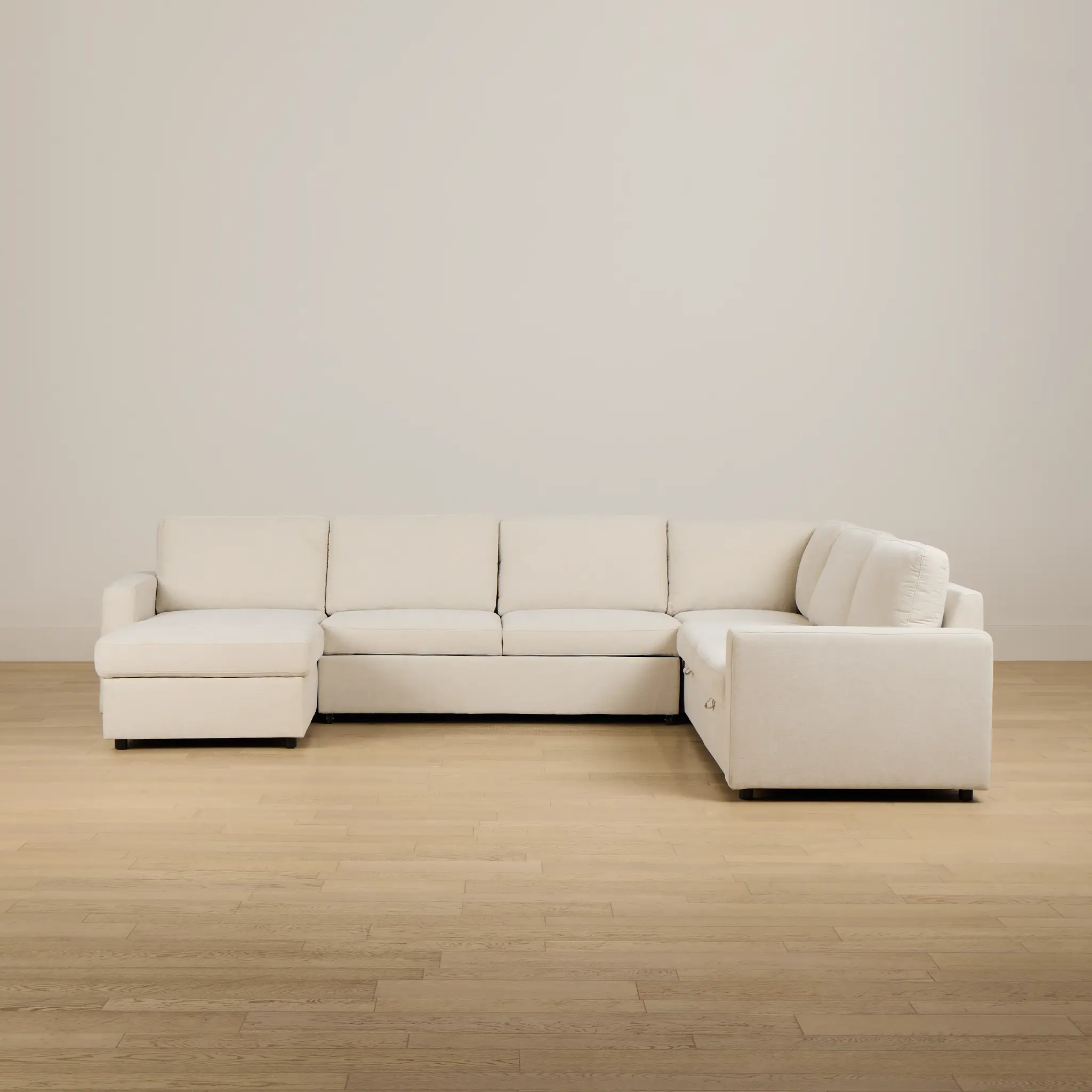 Addie Beige Fabric Medium Left Chaise Storage Sleeper Sectional Addie Beige Fabric Medium Left Chaise Storage Sleeper Sectional