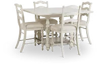 Savannah Ivory High Table & 4 Barstools