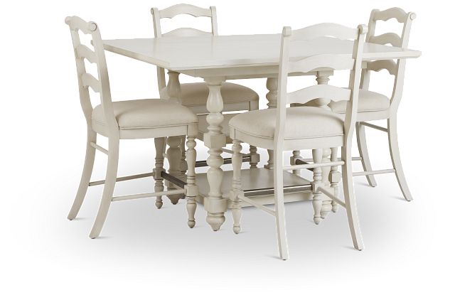 Savannah Ivory High Table & 4 Barstools