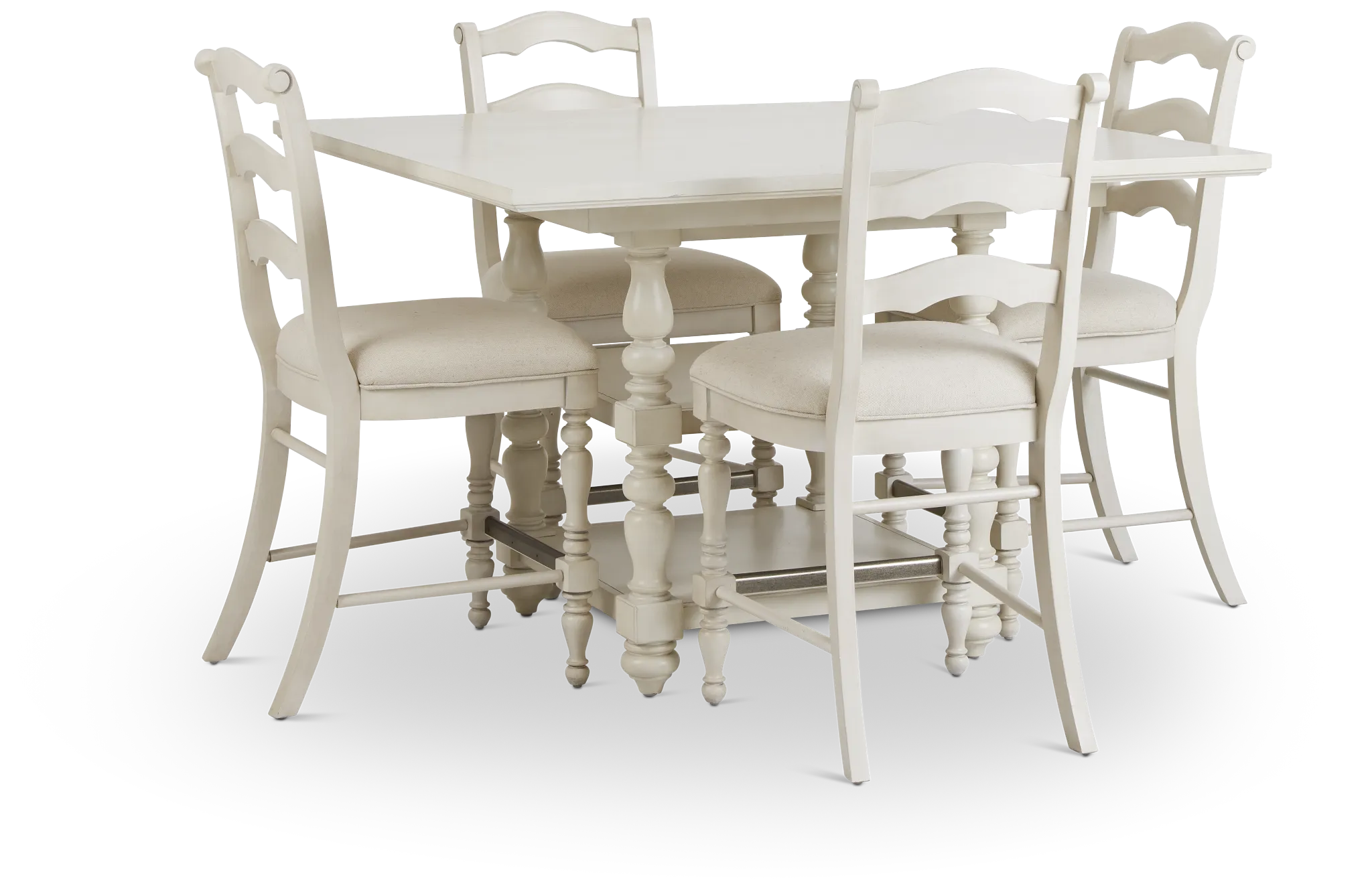 Savannah Ivory High Table & 4 Barstools