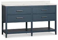Alden Blue 60" Double Bathroom Vanity