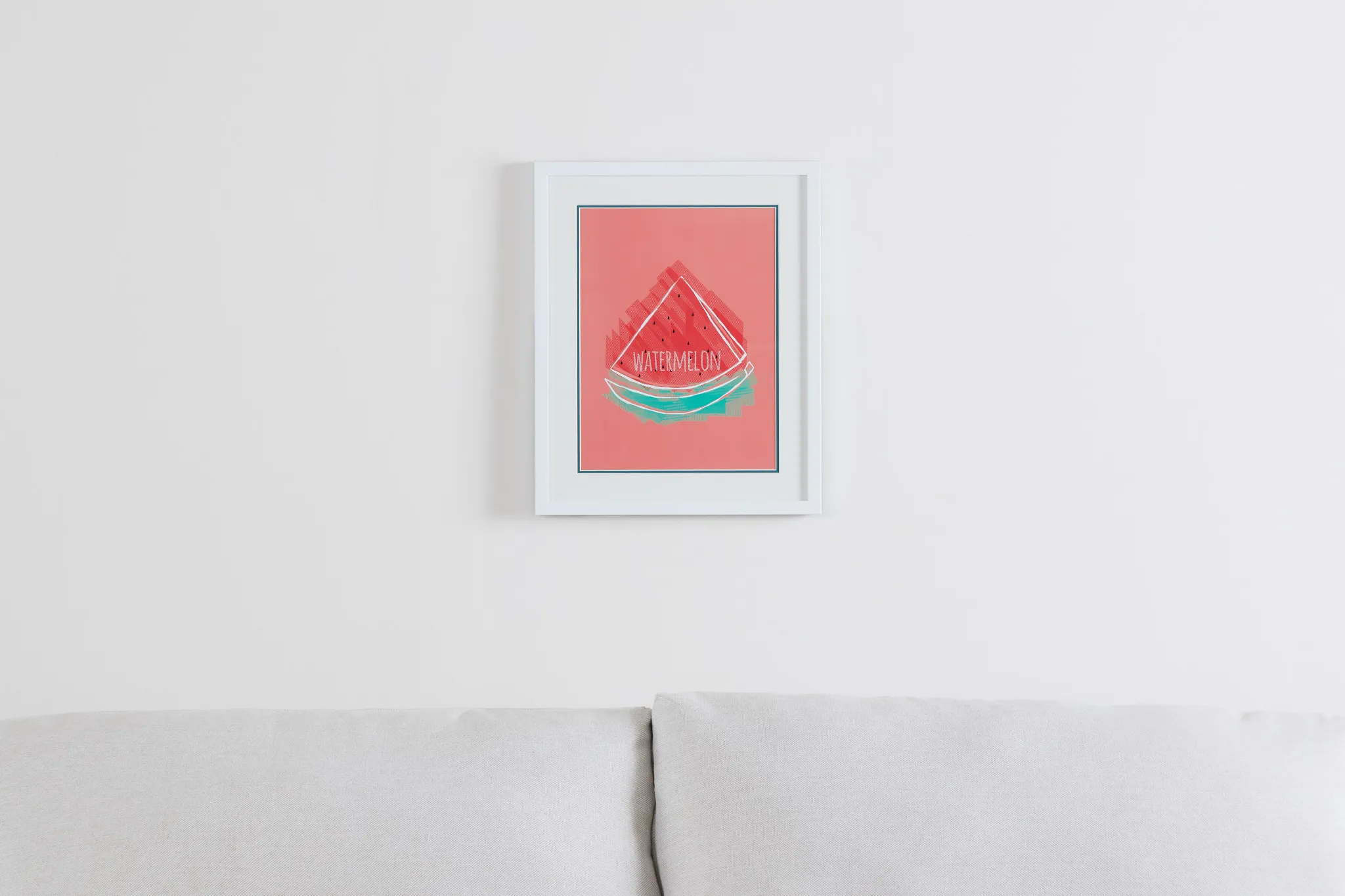Watermelon Multicolored Framed Wall Art