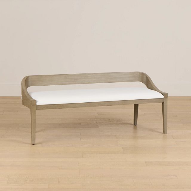 Soho Light Tone Upholstered Dining Bench