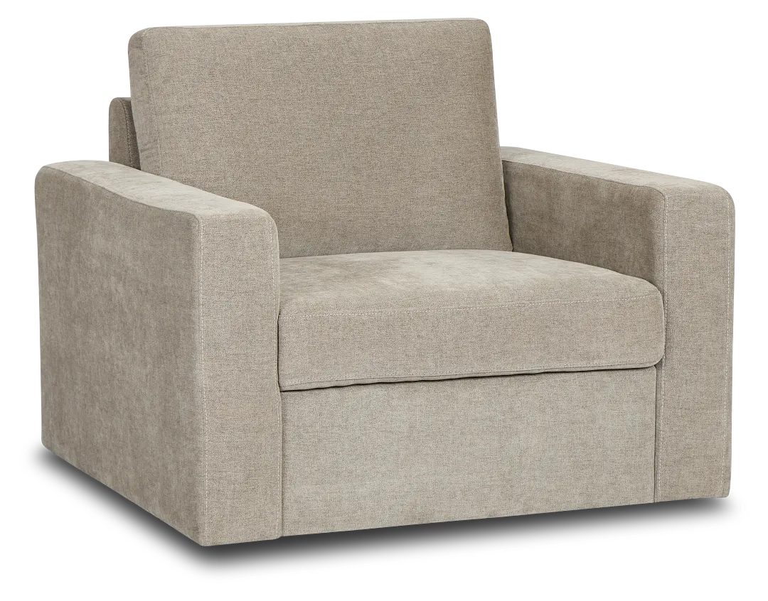 Addie Gray Fabric Swivel Chair