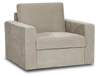 Addie Gray Fabric Swivel Chair