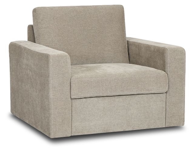 Addie Gray Fabric Swivel Chair