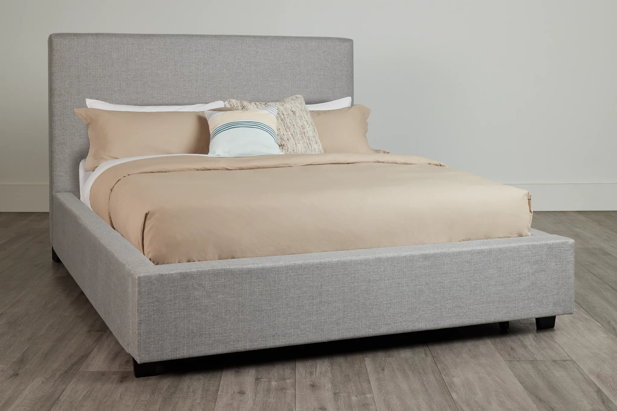 Monica Light Gray Uph Platform Storage Bed