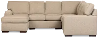 Sinclair Brown Fabric Medium Left Chaise Sectional