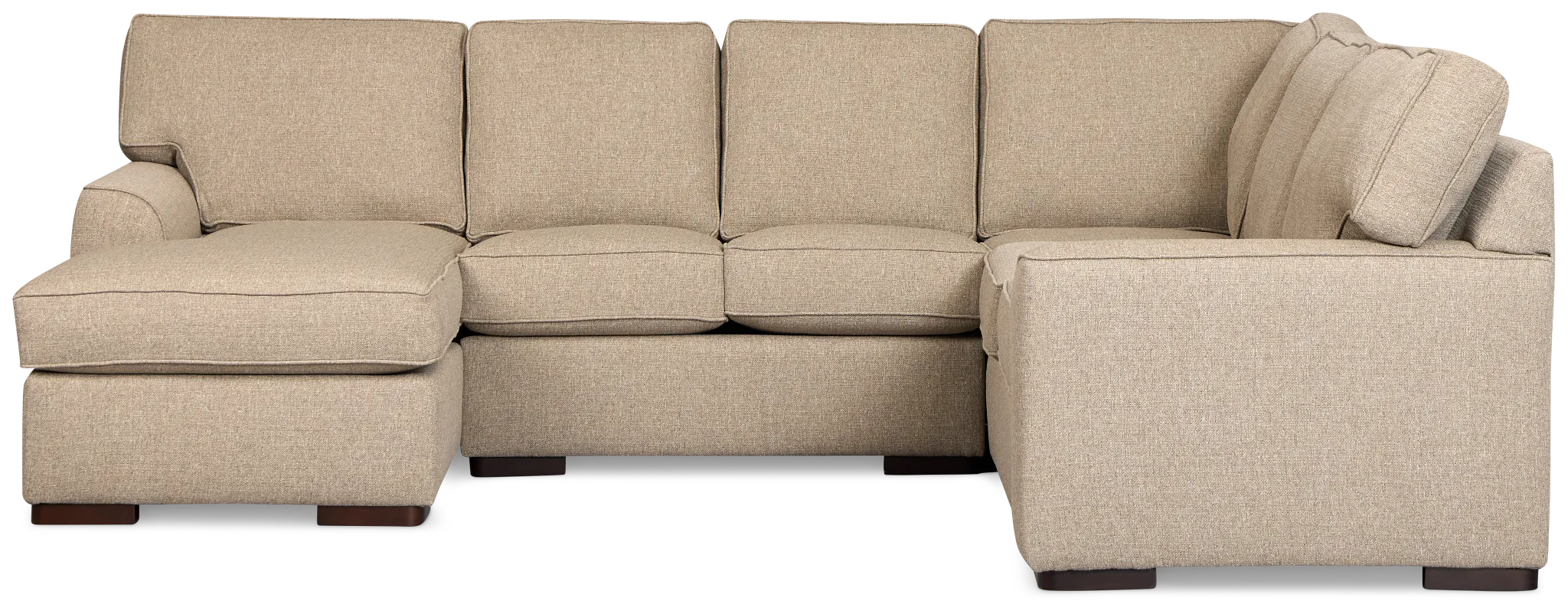 Sinclair Brown Fabric Medium Left Chaise Sectional