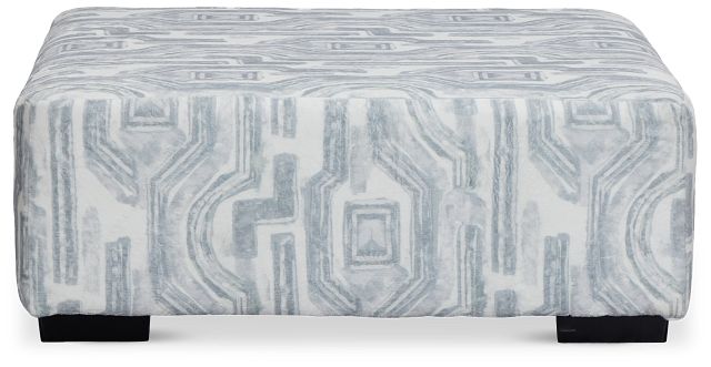 Kylie Light Gray Fabric Cocktail Ottoman