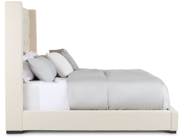 Lacey Beige Uph Platform Bed