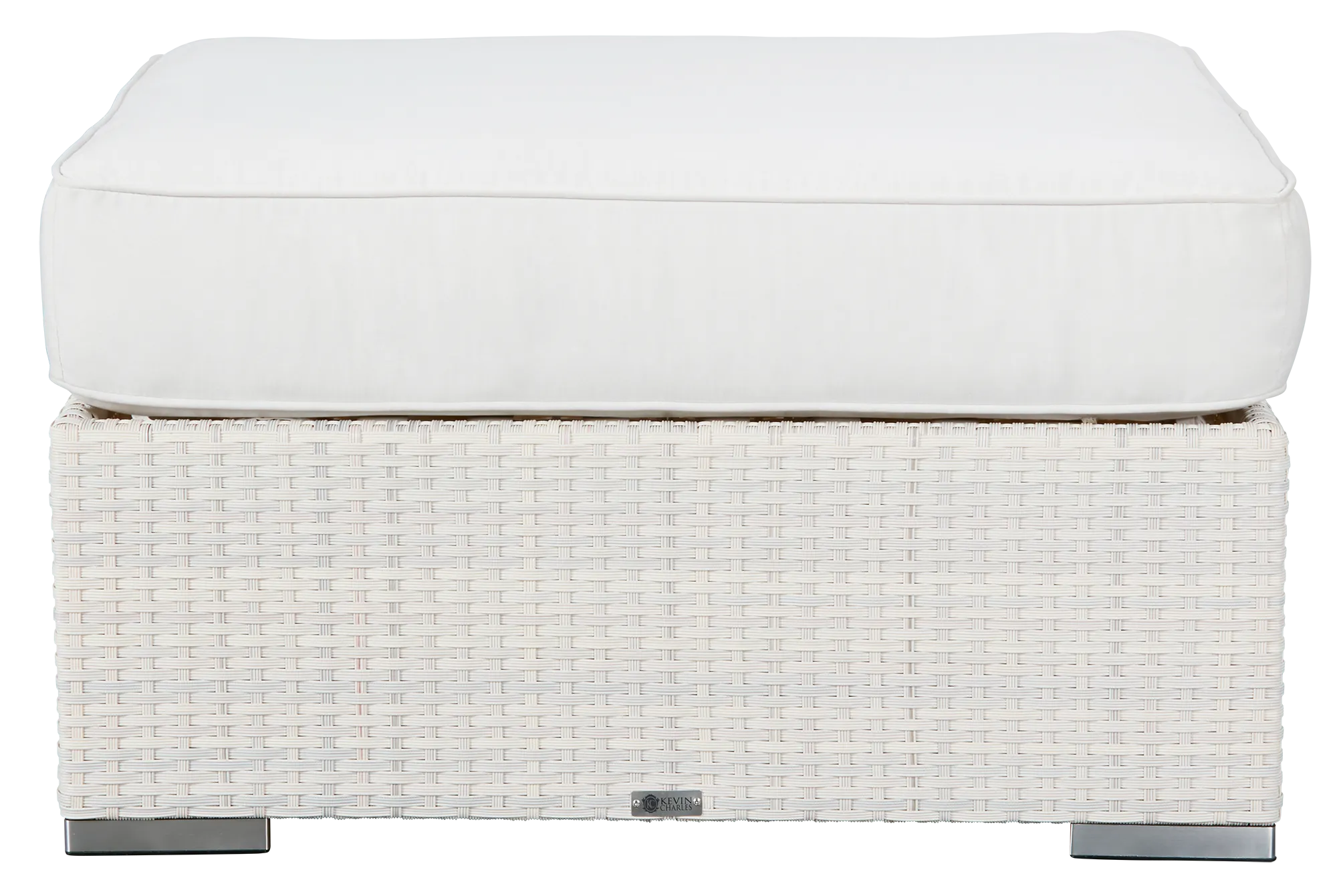 Biscayne White Ottoman