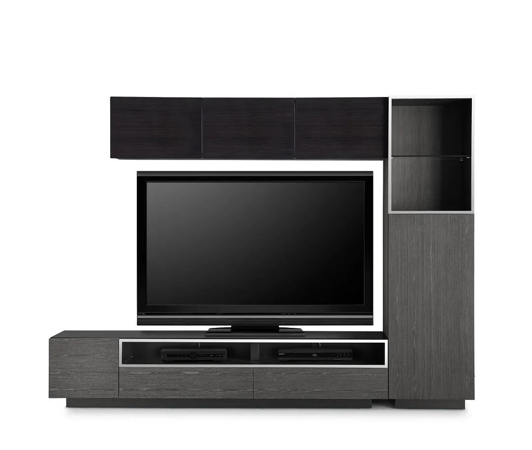 Vancouver 108" Dark Gray Dark Tone 5-piece Right Modular Wall