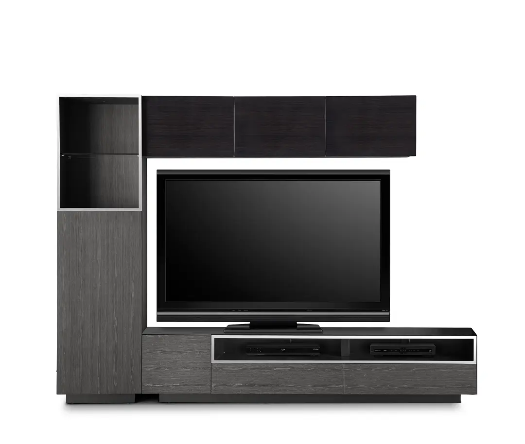 Vancouver 108" Dark Gray Dark Tone 5-piece Left Modular Entertainment Wall Vancouver 108" Dark Gray Dark Tone 5-piece Left Modular Entertainment Wall
