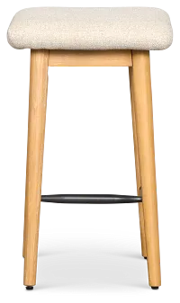 Arlo Light Beige 24" Upholstered Barstool