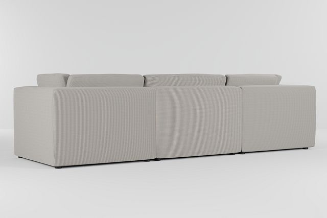 Destin Lucy Light Beige Fabric 3-piece Modular Sofa