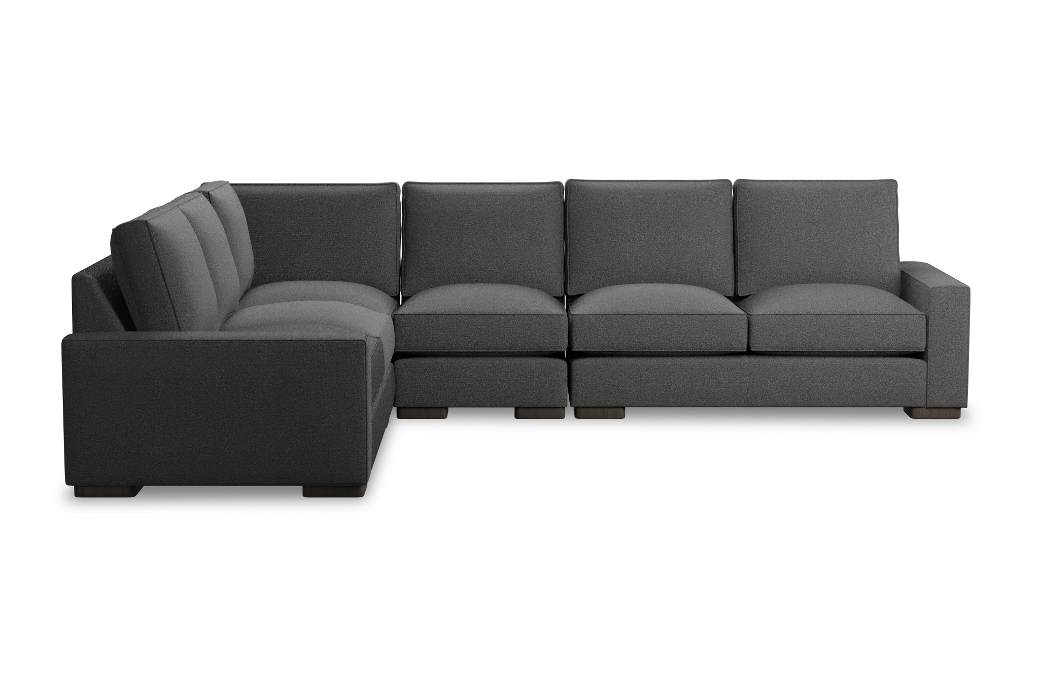 Edgewater Delray Dark Gray Medium Two-arm Sectional