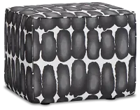 Deja Light Blue Fabric Accent Pouf