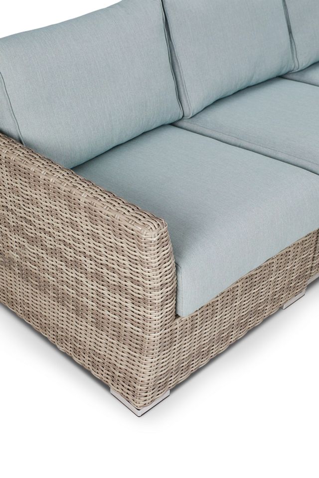Raleigh Teal Right 4-piece Modular Sectional