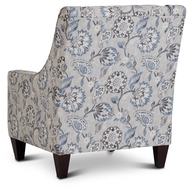 navy blue floral accent chair