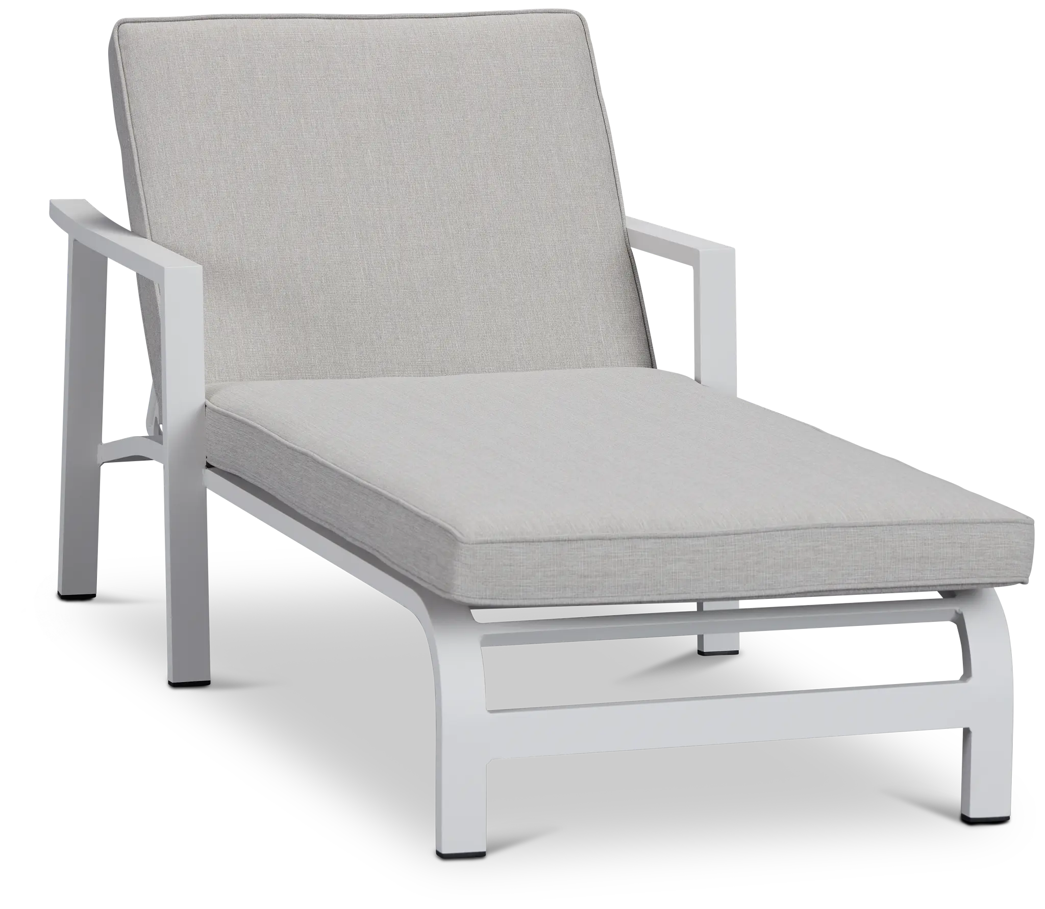 Bahama White Gray Cushioned Chaise Bahama White Gray Cushioned Chaise