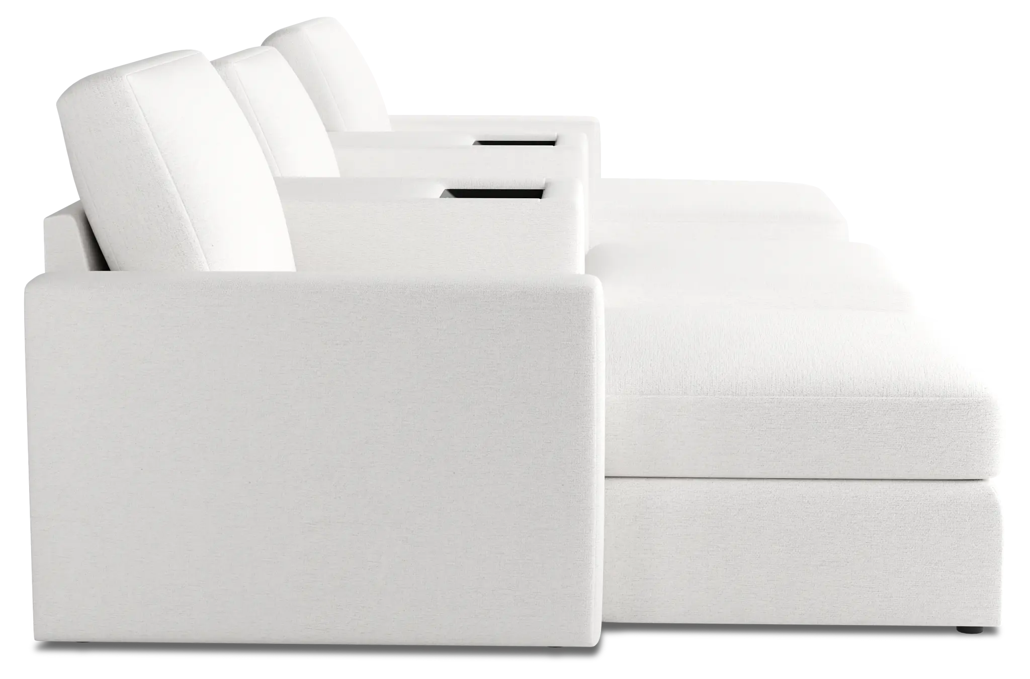 Citymod White Fabric 6-piece Home Theater With Media Consoles Citymod White Fabric 6-piece Home Theater With Media Consoles