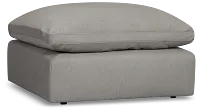 Grant Light Gray Fabric Ottoman