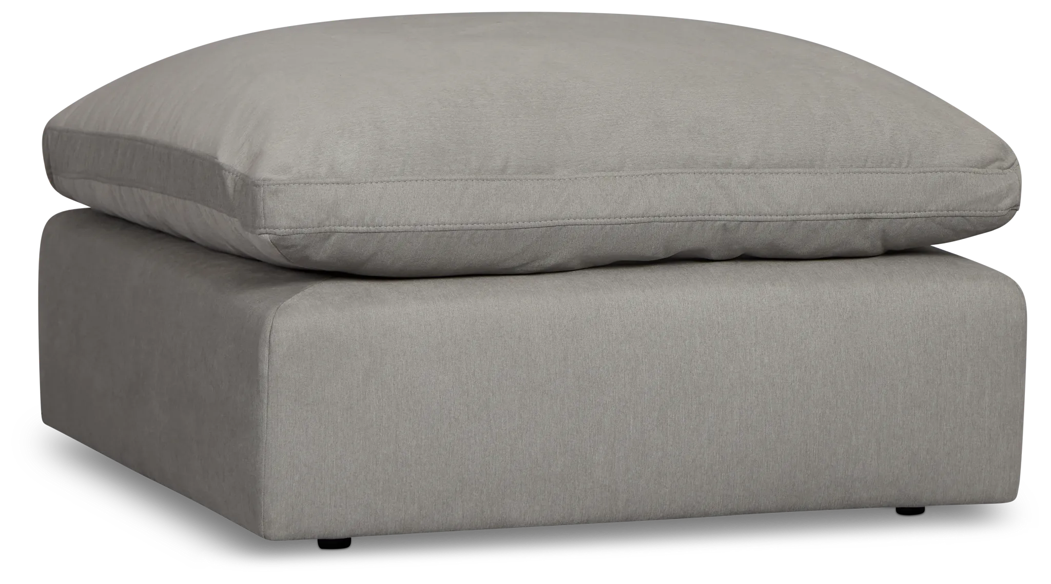 Grant Light Gray Fabric Ottoman