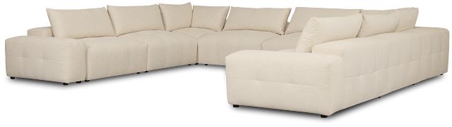 Remi Light Beige Fabric 10-piece Modular Sectional