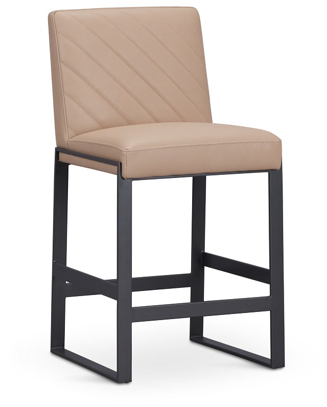 Harlem Taupe 24" Upholstered Barstool