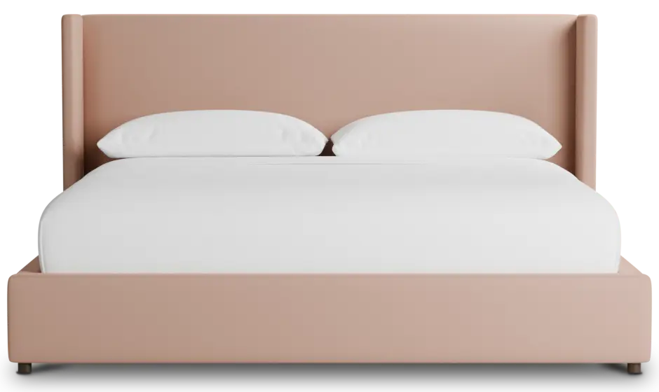 Captiva Joya Light Pink 48" Upholstered Shelter Bed Captiva Joya Light Pink 48" Upholstered Shelter Bed