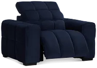 Gemma Navy Velvet Power Recliner