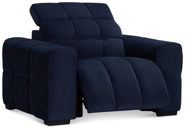 Gemma Navy Velvet Power Recliner