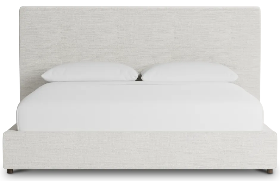 Grayton Maguire Ivory 54" Upholstered Platform Bed