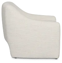 Carter White Fabric Accent Chair