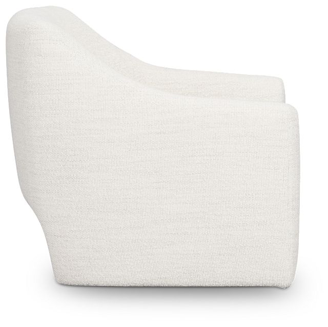 Carter White Fabric Accent Chair