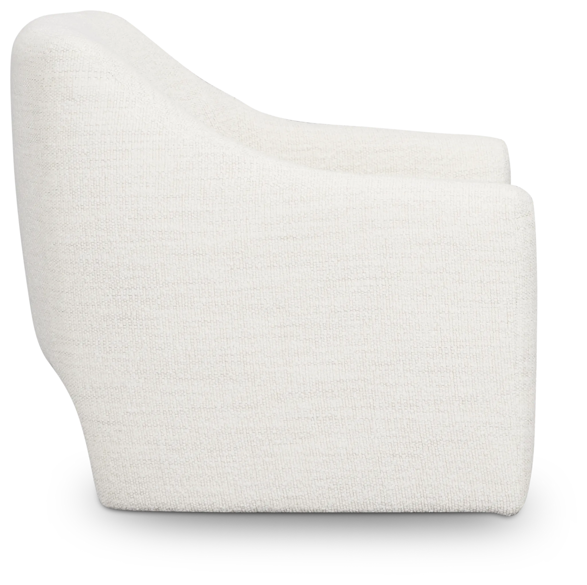 Carter White Fabric Accent Chair