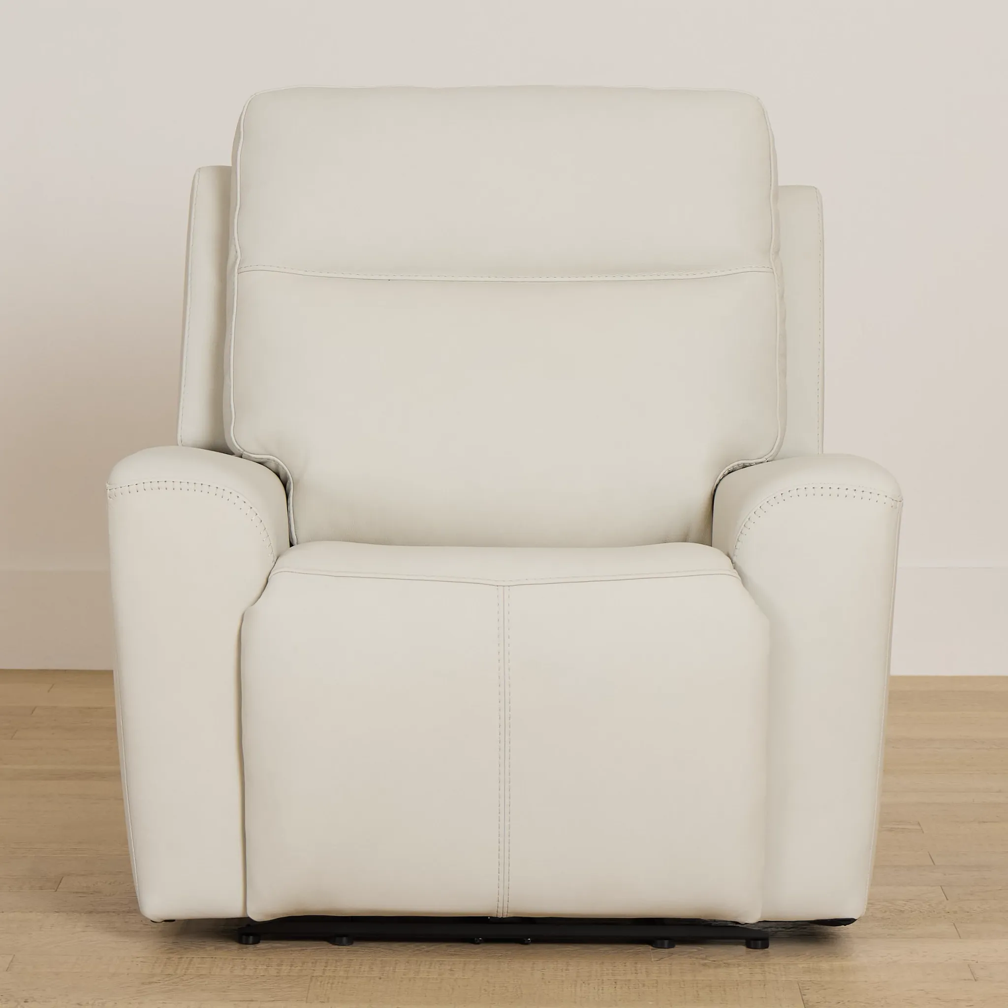 Sterling Ivory Lthr/vinyl Power Recliner
